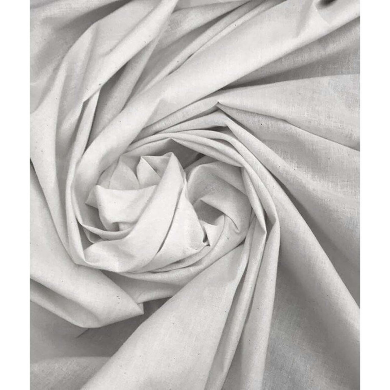 Cotton Muslin Bleached White Fabric Soft Medium Weight Quilt Backing Curtain Liner 60 Inch Wide